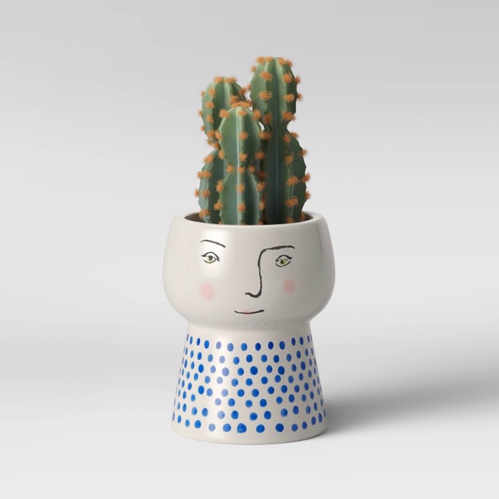 COPY - 4” Opalhouse Stoneware Family Planter - Wh…